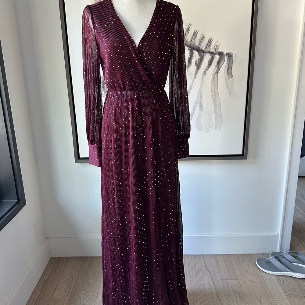 Baltic Born Deep Burgundy Long Sleeve Dress